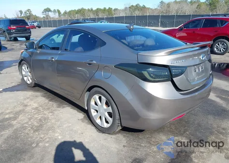 2013 Hyundai Elantra Limited z USA, uszkodzony, nr VIN 5NPDH4AE7DH284537